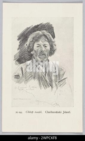 Reproduction de dessin : Józef Chełmoński (1849-1914), paysan ruthène, 1907 ; vers 1915 (1910-00-00-1939-00-00); Banque D'Images