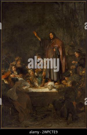 Tableau hollandais de Carel Fabritius vers 1643 représentant la résurrection de Lazare de Béthanie, associé à Jésus-Christ et à l'église d'Aleksandra à Varsovie, acquis par achat de provenance. Banque D'Images