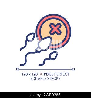 Icône de couleur RVB infertilité Illustration de Vecteur