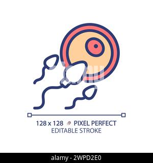 Icône de couleur RVB de fertilisation Illustration de Vecteur