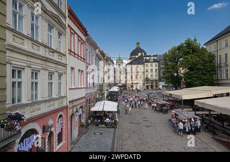 Market Square in Lviv, Ukraine Stock Photo