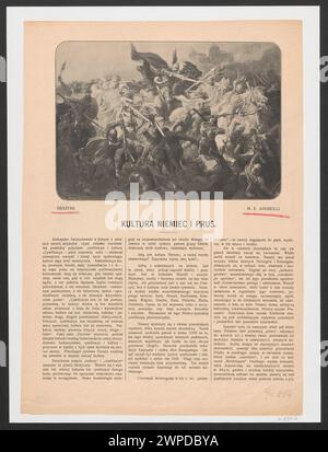 Micha Elwiro Andriolli, 'Game' ; tiré de 'Tygodnik Ilustrowany' 1907 No 25, p. 506 ; Andriolli, Micha Elwiro (1836-1893) ; 1907 (1907-00-00-1889-00-00) ; Mickiewicz, Adam (1798-1855) - oeuvre littéraire, hebdomadaire illustré (Varsovie - magazine - 1859-1939) - illustrations, illustrations pour oeuvres littéraires, femmes, peinture polonaise Banque D'Images