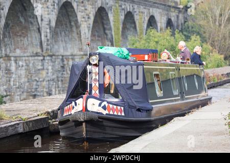 Royaume-Uni, vallée de Ceiriog, aqueduc de Chirk, canal de Chirk, pays de Galles. Banque D'Images