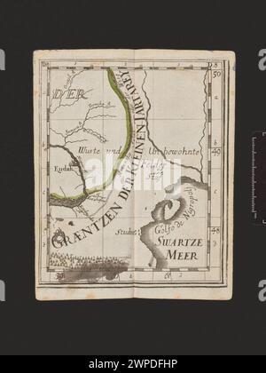 Carte du XVIIIe siècle de Johann Stridbeck montrant la région de la mer Noire en Ukraine, y compris les côtes, les rivières et les colonies. Banque D'Images