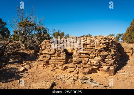 Ruines ancestrales de Puebloan dans le parc national de Canyonlands dans le sud-est de l'Utah, États-Unis Banque D'Images