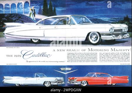 Publicité imprimée Fleetwood Eldorado 1959 de Cadillac Banque D'Images