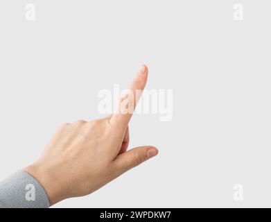 Cliquer main sur un espace vide. Pression du doigt. Copiez l'espace pour ajouter du texte ou du contenu supplémentaire Banque D'Images