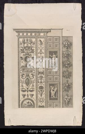 Décoration pilastre (partie supérieure), de la série Loggie Di Rafaele Nel Vaticano (pl. 1) ; Ottaviani, Giovanni (1735-1808), Rafael (1483-1520), Savorelli, Gaetano (FL. 1772-1791), Camprosi, Pietro (1726-1781) ; 1772-1777 (1772-00-00-1777-00-00); Banque D'Images