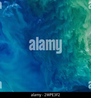 Fond venteux bleu vert de texture de mer. Éléments de cette image fournis par la NASA. Banque D'Images