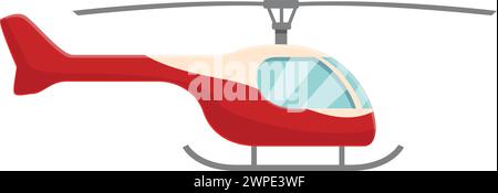 Vecteur de dessin animé d'icône d'hélicoptère d'exploration. Scientifique arctique. Voyage à froid dans la région Illustration de Vecteur