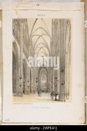 Vue de l'intérieur de l'église et Saint Ouen à Rouen ; inconnu, lemertcier, Rose Joseph (couples 1876-1877 (1876-00-00-1877-00-00); Banque D'Images