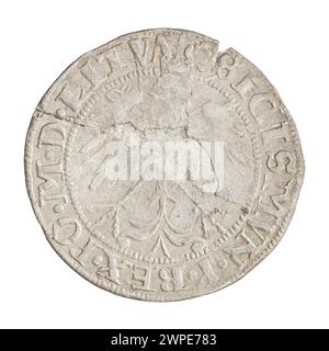 Pièce de monnaie lituanienne émise en 1536 sous le roi Zygmunt i Stary de Pologne, reflétant la conception monétaire du XVIe siècle et les pratiques royales de frappe. Banque D'Images