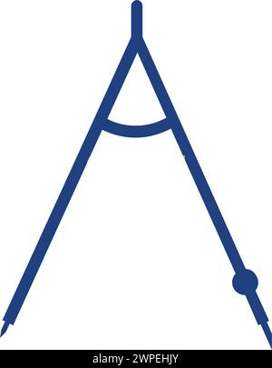 Icône de boussole dans le symbole d'architecture de style plat, icône, illustration vectorielle Illustration de Vecteur