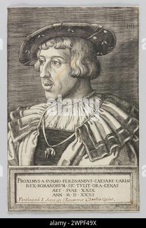 Portrait de l'empereur Ferdinand Ier ; Beham, Barthel (1502-1540) ; XVIe siècle (1500-00-00-1600-00-00); Banque D'Images