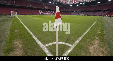 Amsterdam, pays-Bas. 07 mars 2024. AMSTERDAM, 07-03-2024, JohanCruyff Stadium, UEFA Conference League saison 2023/2024. Première étape entre Ajax et Aston Villa. Aperçu du stade crédit : Pro Shots/Alamy Live News Banque D'Images