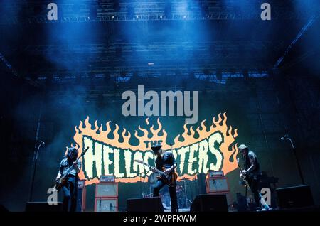 Les Hellacopters se produisent au Release Athens Festival à Plateia Nerou / Grèce, juillet 2022 Banque D'Images