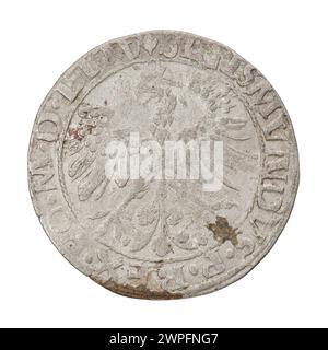 Pièce de monnaie lituanienne émise en 1535 sous le roi Zygmunt i Stary de Pologne, qui fait partie du système monétaire du XVIe siècle. Banque D'Images