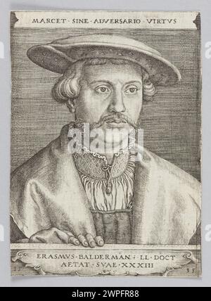 Portrait d'Erazm Baldermann ; Beham, Barthel (1502-1540) ; 1535 (1ère édition) (1535-00-00-1540-00-00); Banque D'Images