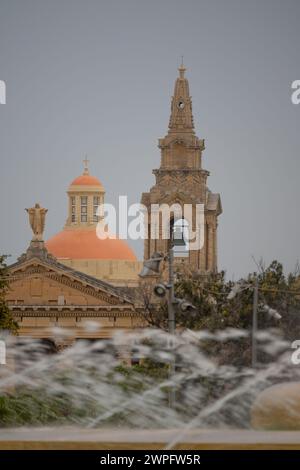 Église Saint Publius, également connue sous le nom d'église paroissiale Floriana, à la Valette, Malte Banque D'Images