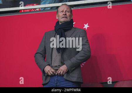 Amsterdam, pays-Bas. 07 mars 2024. AMSTERDAM, PAYS-BAS - 7 MARS : Danny Blind regarde pendant le match des Play offs de l'UEFA Europa Conference League entre l'AFC Ajax et l'Aston Villa FC au Johan Cruijff Arena le 7 mars 2024 à Amsterdam, pays-Bas. (Photo de Joris Verwijst/Orange Pictures) crédit : Orange pics BV/Alamy Live News Banque D'Images