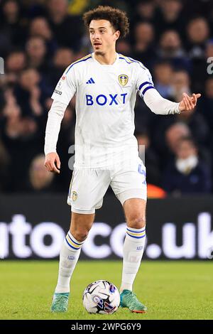 Leeds, Royaume-Uni. 05 mars 2024. Ethan Ampadu de Leeds United lors du Leeds United FC v Stoke City FC SKY BET EFL Championship match à Elland Road, Leeds, Angleterre, Royaume-Uni le 5 mars 2024 Credit : Every second Media/Alamy Live News Banque D'Images