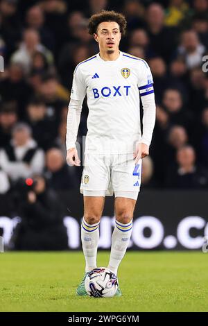 Leeds, Royaume-Uni. 05 mars 2024. Ethan Ampadu de Leeds United lors du Leeds United FC v Stoke City FC SKY BET EFL Championship match à Elland Road, Leeds, Angleterre, Royaume-Uni le 5 mars 2024 Credit : Every second Media/Alamy Live News Banque D'Images
