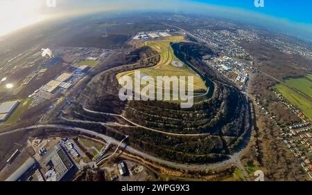 Luftbild, Bergehalde Hoheward mit der Sehenswürdigkeit Horizontobservatorium, Landschaftspark, Erdkugel, Fisheye Aufnahme, Fischaugen Aufnahme, 360 Grad Aufnahme, minuscule monde, petite planète, fisheye Bild, , Herten, Ruhrgebiet, Nordrhein-Westfalen, Deutschland ACHTUNGxMINDESTHONORARx60xEURO *** vue aérienne, tas de scories Hoheward avec l'observatoire d'horizon de repère, parc paysager, globe terrestre, image fisheye, image 360 degrés, minuscule monde, petite planète, image fisheye, , Herten, région de la Ruhr, Rhénanie du Nord-Westphalie, Allemagne ACHTUNGxMINDESTHONORARx60xEURO Banque D'Images