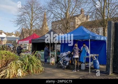 Marché agricole à Emmet Square, Clonakilty, West Cork, Irlande. Banque D'Images