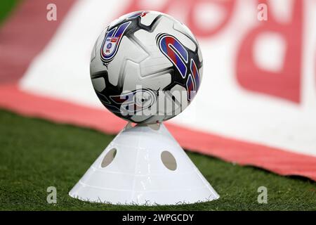 Vue générale d'un match Ball EFL Puma lors du match Sky Bet Championship entre Middlesbrough et Norwich City au Riverside Stadium, Middlesbrough le mercredi 6 mars 2024. (Photo : Mark Fletcher | mi News) crédit : MI News & Sport /Alamy Live News Banque D'Images