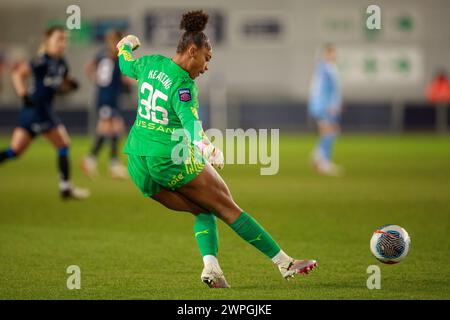 Khiara Keating #35 (GK) de Manchester City lors de la demi-finale de la FA Women's League Cup entre Manchester City et Chelsea au joie Stadium, Manchester le jeudi 7 mars 2024. (Photo : Mike Morese | mi News) crédit : MI News & Sport /Alamy Live News Banque D'Images