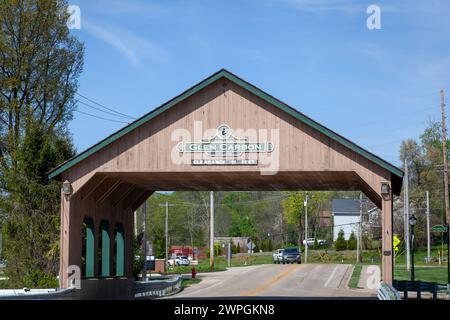 Pont couvert à Glen Carbon, Illinois Banque D'Images