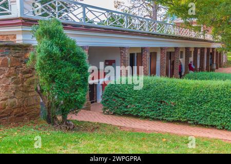 Plantation de Monticello et site du patrimoine mondial, la maison de Thomas Jefferson, troisième président des États-Unis. Banque D'Images