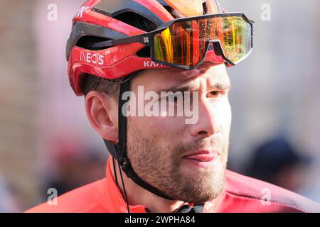 Giulianova, Italie. 07 mars 2024. Filippo Ganna du Team Ineos Granadiers vu lors du 59ème Tirreno-Adriatico 2024, étape 4 d'Arrone à Giulianova. (Photo de Davide Di Lalla/SOPA images/SIPA USA) crédit : SIPA USA/Alamy Live News Banque D'Images