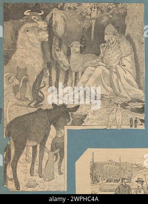 Prêtre parlant aux animaux ; Boutet de Monvel, Louis Maurice (1851-1913) ; 1890-1900 (1890-00-00-1900-00-00); Banque D'Images