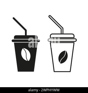 Tasse à café Icon. Symbole de boisson à emporter. Design portable à emporter. Illustration vectorielle. SPE 10. Illustration de Vecteur