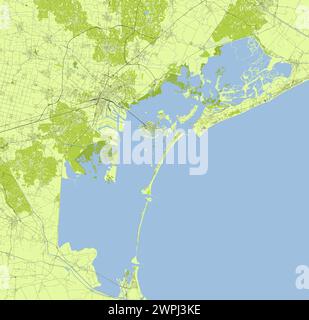 Carte de Venezia, ville métropolitaine de Venise, Italie Illustration de Vecteur