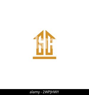Logo GC Home. Lettre GC logo immobilier Illustration de Vecteur