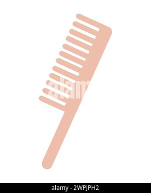 Icône peigne à cheveux rose Illustration de Vecteur