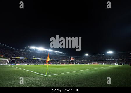 PRAGUE, RÉPUBLIQUE TCHÈQUE - 7 MARS : vue générale du match de la 16e manche de l'UEFA Europa League 2023/24 entre l'AC Sparta Praha et le Liverpool FC au Letna Stadium le 7 mars 2024 à Prague, République tchèque. (Photo de MB Media/) Banque D'Images