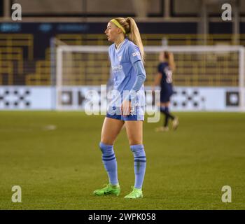 Manchester, Royaume-Uni. 07 mars 2024. Manchester, Angleterre, 7 mars 2024 Chloe Kelly (9 Manchester City) lors du match de la FA Womens Continental Cup entre Manchester City et Chelsea au joie Stadium de Manchester, Angleterre. (BEAST/SPP) crédit : photo de presse sportive SPP. /Alamy Live News Banque D'Images