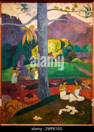 'Mata Mua (In Olden Times)', 1892, Paul Gauguin (1848-1903), Musée Thyssen Bornemisza, Madrid, Espagne, Europe Banque D'Images