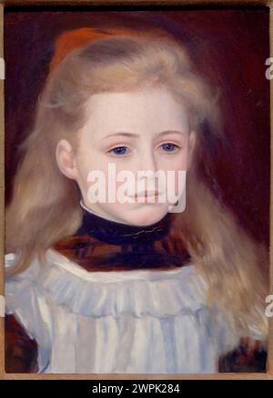 « Portrait de Lucie Bèrard (fille au tablier blanc) », 1884, Pierre-Auguste Renoir (1841-1919), Musée Thyssen Bornemisza, Madrid, Espagne, Europe Banque D'Images