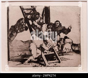 Francisco de Goya (1746-1828), c'est un pas dur ! (Désastres de la guerre, planche 14), hacia 1810-1814 Banque D'Images