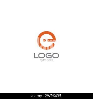 Logo EI. Logo lettre E Smile Illustration de Vecteur
