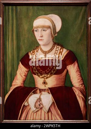 Portrait d'Ursula Rudolph, 1528, Barthel Beham, Musée Thyssen Bornemisza, Madrid, Espagne , Europe Banque D'Images