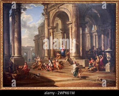 Giovanni Paolo Panini, Piacenza, 1691, Rome, 1765 L'expulsion des changeurs d'argent du Temple, 1724 Banque D'Images