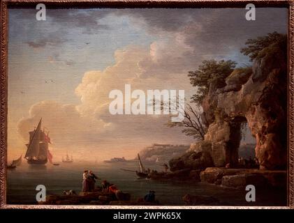 Claude Joseph Vernet, Avignon, 1714-París, 1789, Une mer calme, 1748 Banque D'Images