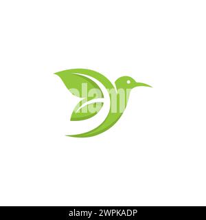 Logo Bird Leaf. Logo nature Bird Illustration de Vecteur