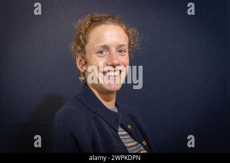 Gand, Belgique. 08 mars 2024. La belge Hanne Verbruggen photographiée lors d'une conférence de presse en prévision du championnat belge de semi-marathon de ce week-end, vendredi 08 mars 2024, à Gand. BELGA PHOTO JAMES ARTHUR GEKIERE crédit : Belga News Agency/Alamy Live News Banque D'Images