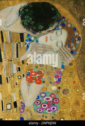 Le Kiss (fragment) Gustav Klimt (1862-1918) Banque D'Images